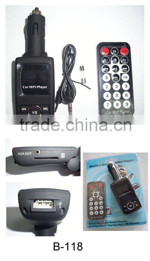 2016 Alibabba Hot sales Car mp3 player FM Transmitter with LCD display screen