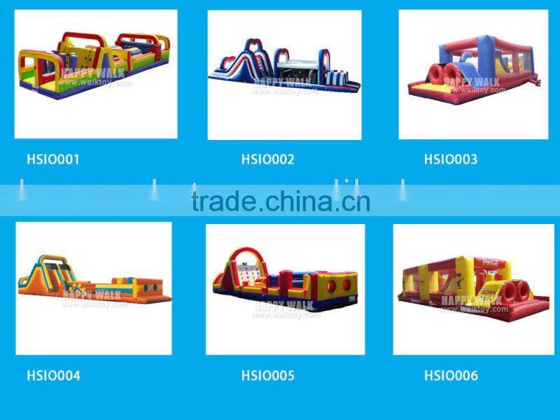 Best selling inflatable joust! 0.55mm PVC cheap inflatable obstacle course, adult inflatbale obstacle playground for sale