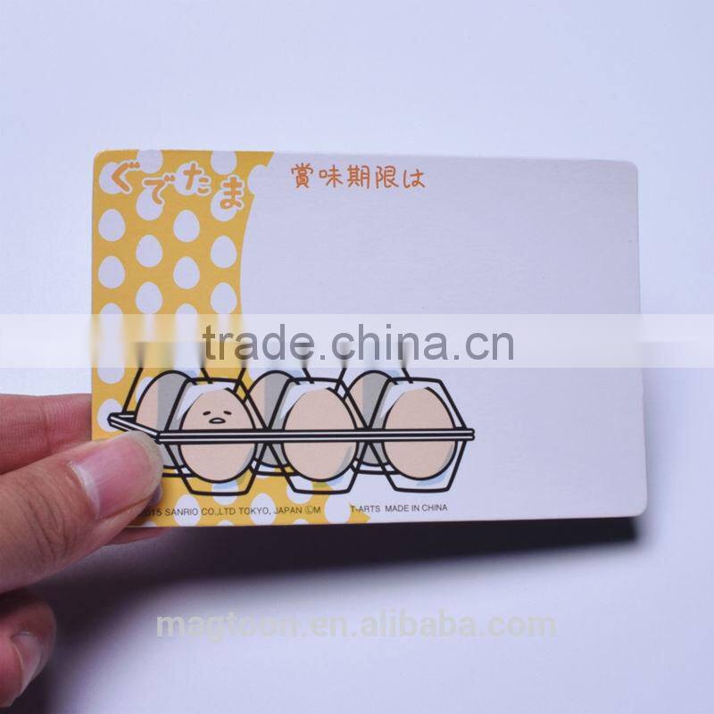 cute carton egg baby design kids promotional gift flat paper magnetic writing board with mark pen