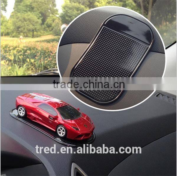 Pu Car Sticky Pad/Mobile phone anti-slip mat/silicone car non-slip sticky Mat