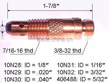 10N32 Collet Body Tig Welding Consumables