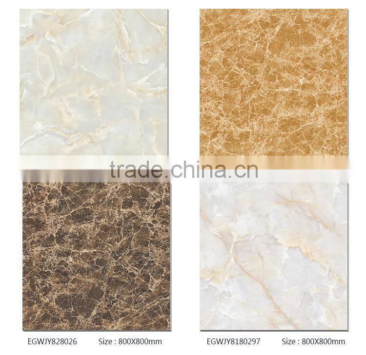 Emperador light brown marble home decor glazed polished porcelain floor tile