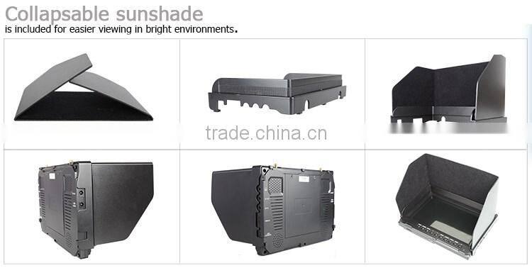 High resolution 800x480 compable with 5.8GHz transmitters 8" dual 32 channels receiver dji phantom drone