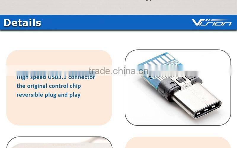 Vision new USB Type C to HDMI hub adapter with USB3.1 female