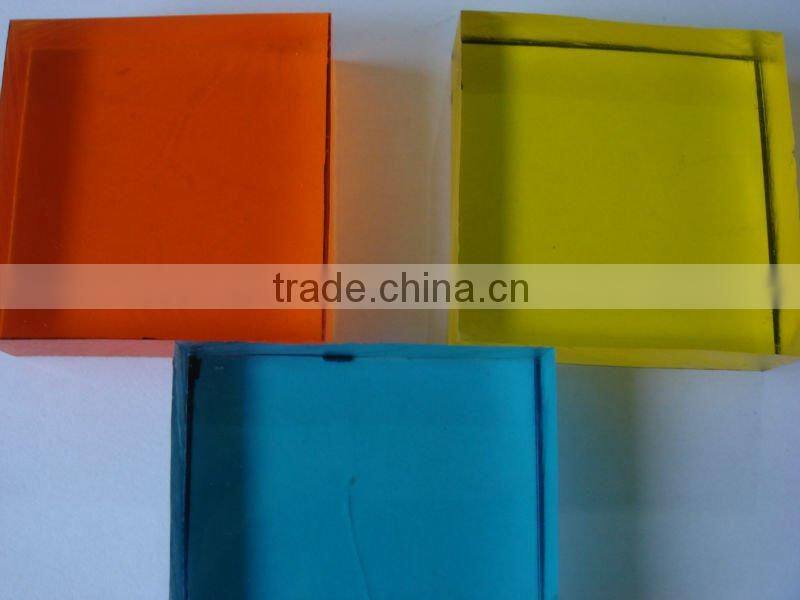 Orange color transparent plexiglass