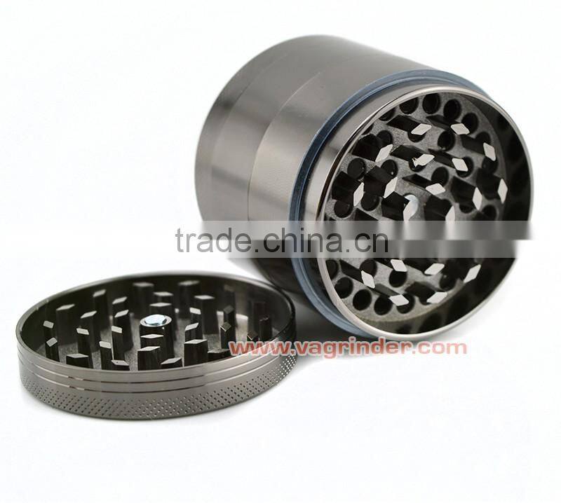 4 Layers zinc alloy Metal Tobacco Crusher Muller Smoke Herbal Herb Grinder 55MM 5 Color