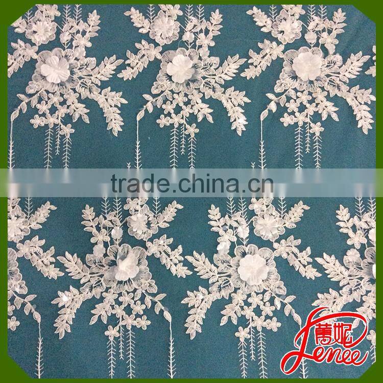 NEW ARRIVAL APPLIQUE EMBROIDERY FABRIC FOR PARTY DRESS