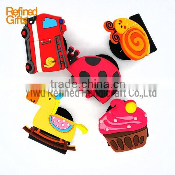 high quality soft PVC magnetic 3D Snail paper clip