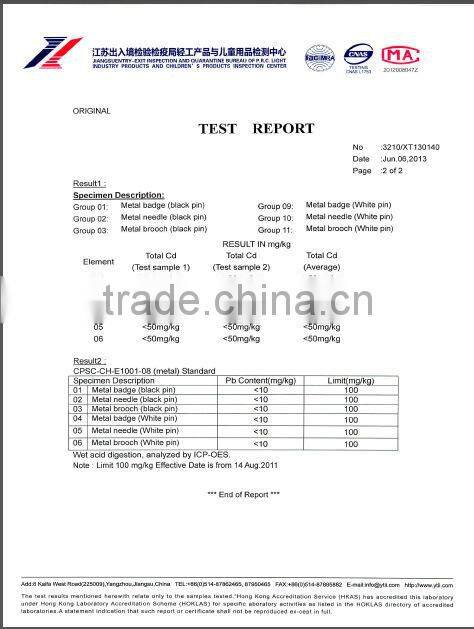 High quality cutout red cross lapel pin