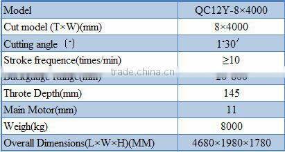 QC12Y CNC Hydraulic Shearing Machine (swing beam)