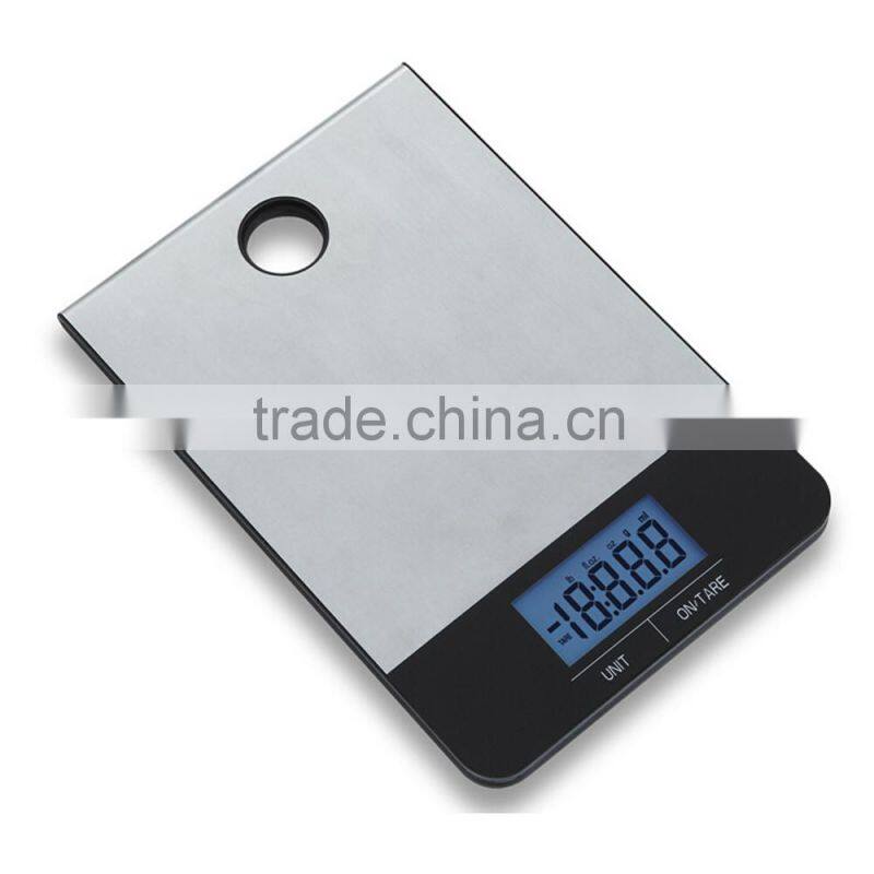 5kg/1g Stainless steel electronic kitchen weighing scale