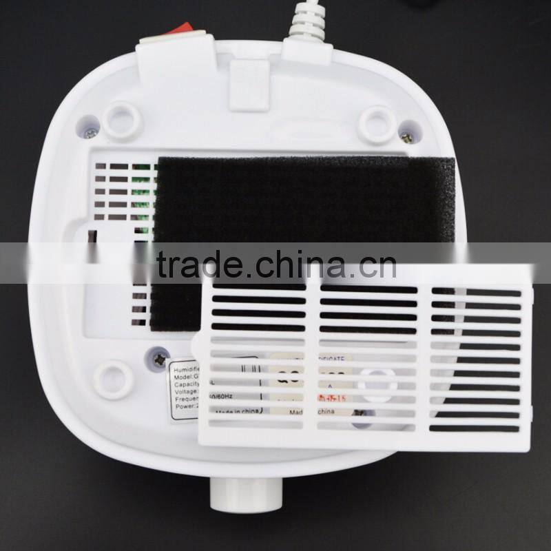 2016 Top Rated Home Appliance Ultrasonic Humidifier With 1.5 L Water Tank In PP Material