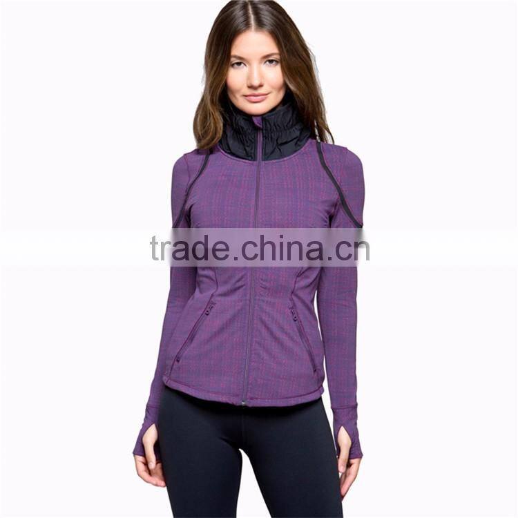 woman plus size custom breathable running yoga jacket women
