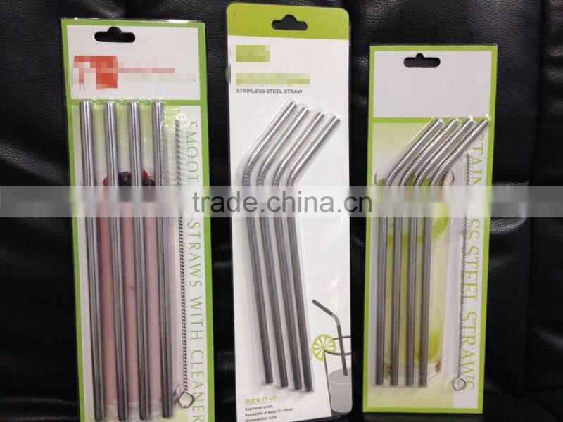 Eco-friendly 304 stainless steel straw reusable drinking straw