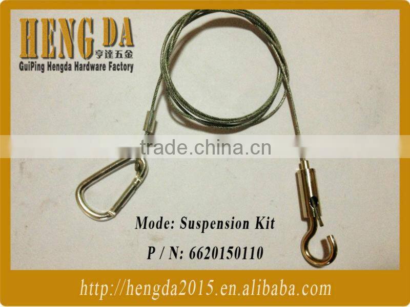 Galvanized steel lighting fixture hangers sling rope