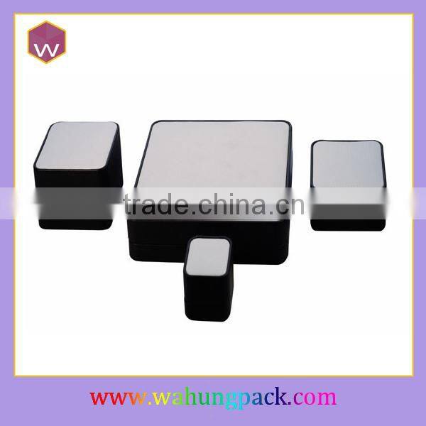 Customized Velvet Jewelry Boxes Set /Light Blue Color Packing Jewelry Necklace Boxes