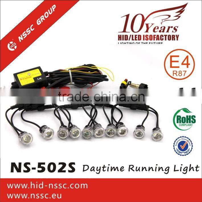 Factory Supply LED Daytime Running Light For universal car with with TRUE CE RoHS E4 R87