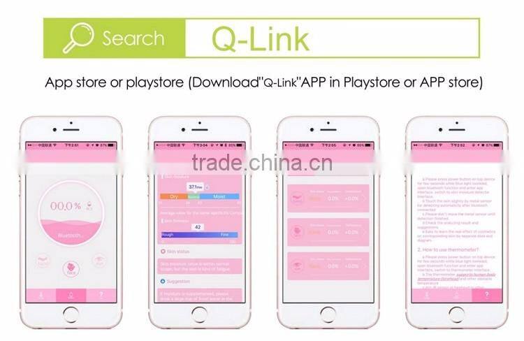 Colorful infrared skin thermometer with power bank, skin moisture analyzer