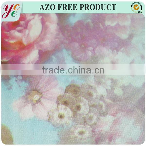 Floral printed polyester scuba textiles fabric