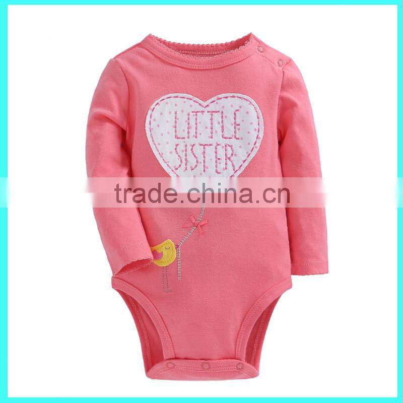 2016 Wholesale new born cotton fashion printing adult baby rompers / jumpsuit