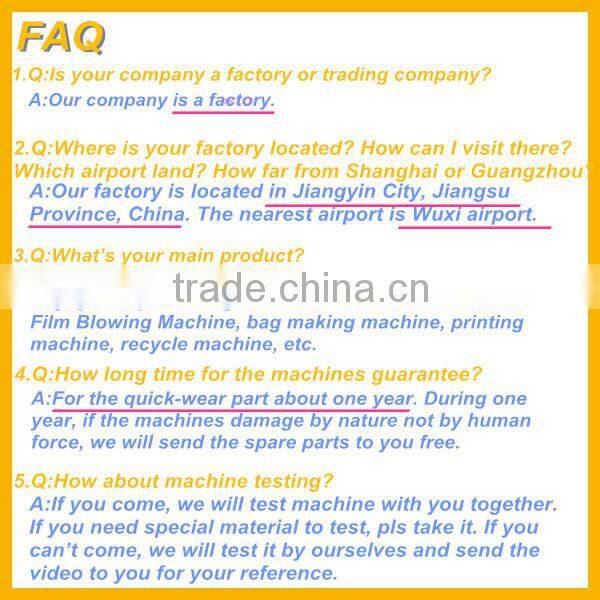 2015 China supplier waste plastic crushing machine with factory price