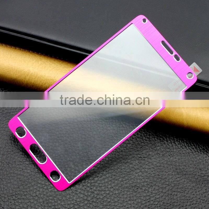 Full Cover Titanium Alloy Aluminum Metal Explosion-Proof Tempered Glass For Samsung Galaxy Note 4 N9100 Screen Protector Film