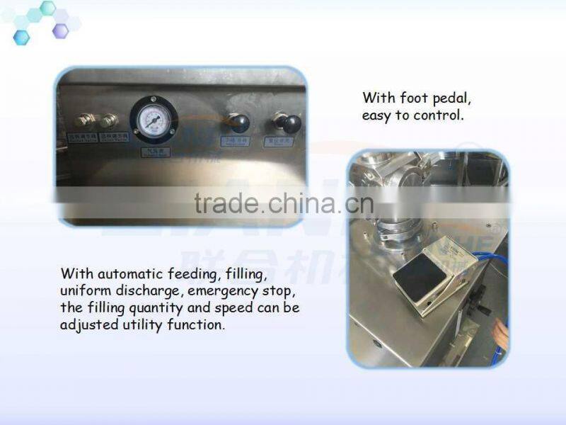 150ml Semi Auto Pneumatic Paste Lotion Cream Liquid Oil Filling Machine