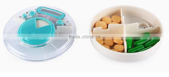 Plastic travel portable led pill box with lock