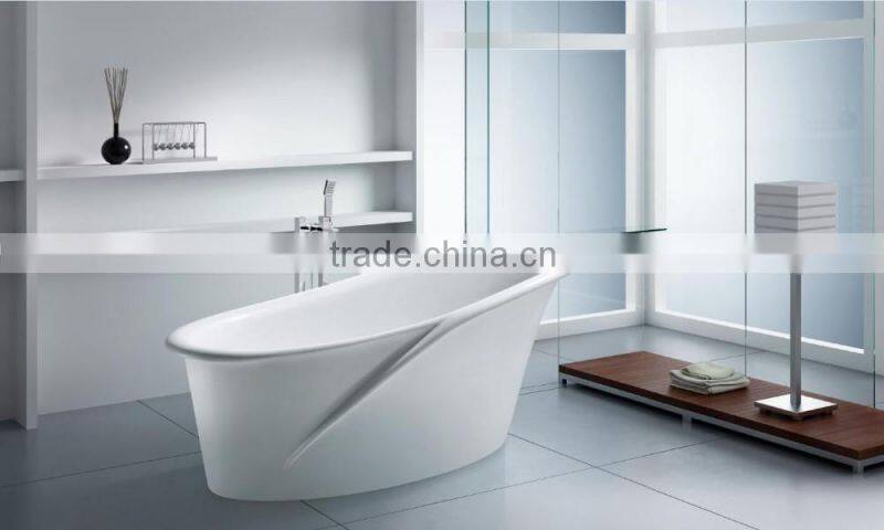restaurant artificial stone bathtubs adult removable tub,White artificial stone bathtubs, freestanding solid surface bathtub
