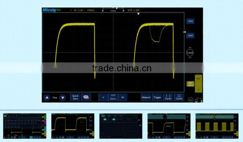Shenzhen low price digital tablet oscilloscope 150MHz bandwidth DSO oscilloscope