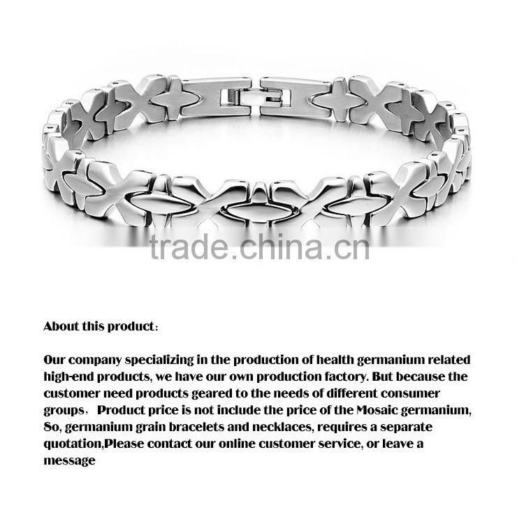 Magnetic titanium Bracelet Therapy Pain Germanium, Negative Ion, Far Infrared pure titanium bracelet