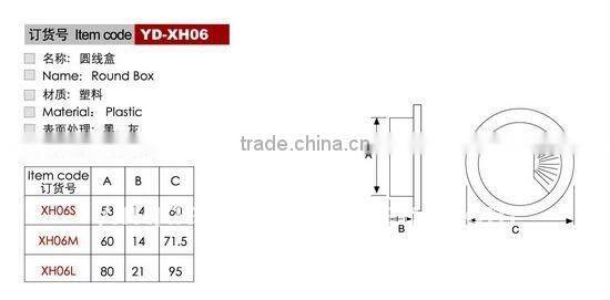 Dia=53mm,60mm,80mm Plastic table hole cover/office desk line box