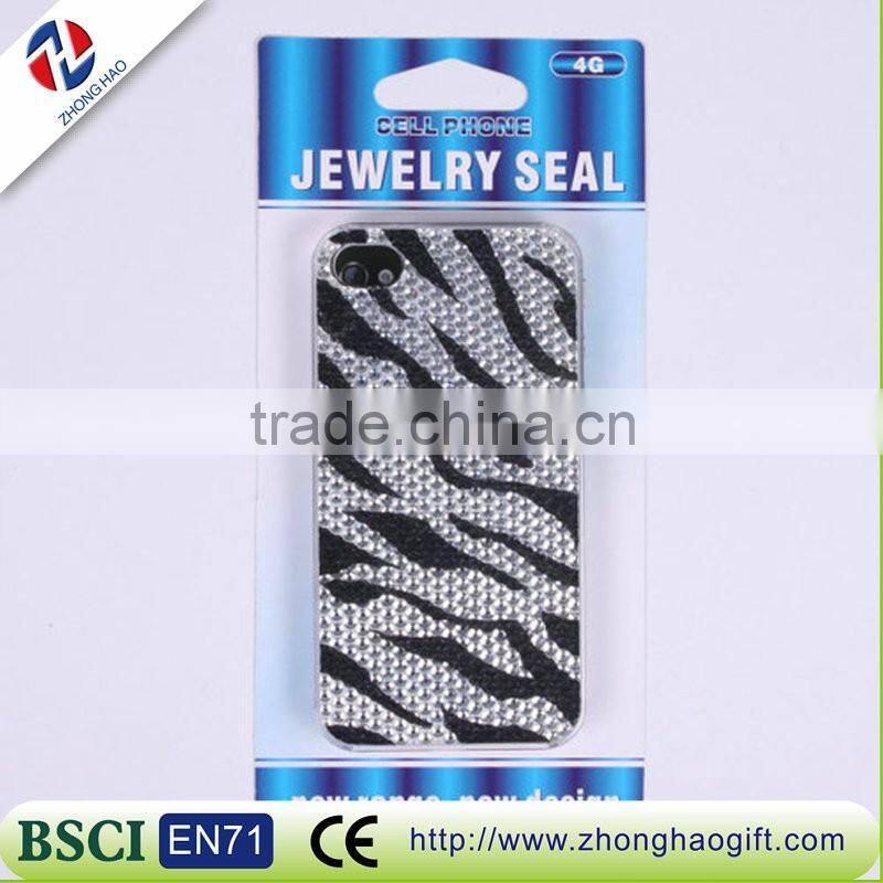 2016 new crystal design diamond mobile phone stickers