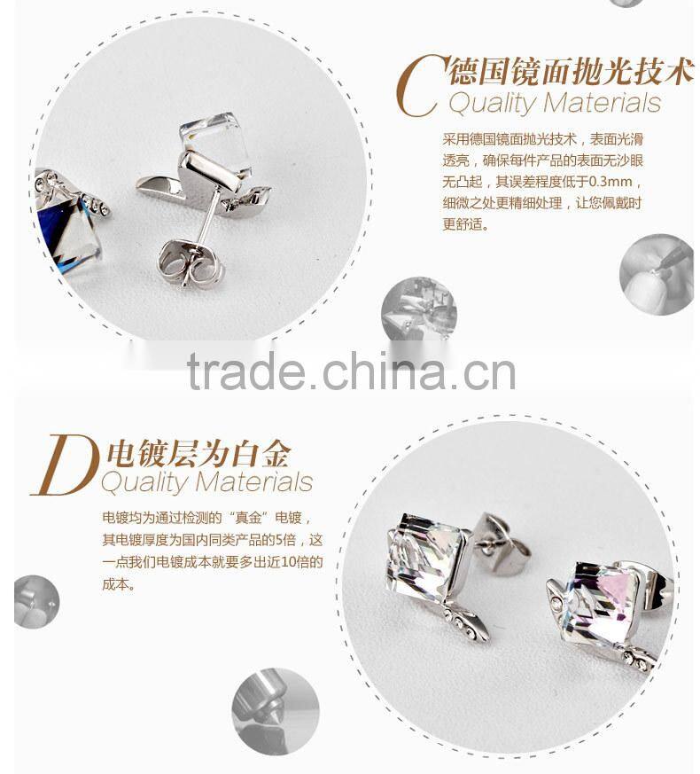 OUXI korean style wholesale crystal alibaba express women earrings 20789