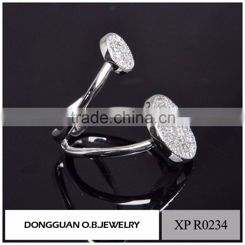 Popular 925 Sterling Silver ring Wedding adjustable Ring plated white gold