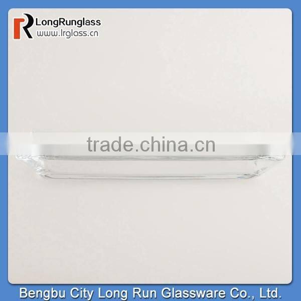 LongRun New Design Tempo Square Glass Plates Unique Kitchenware Wholesale