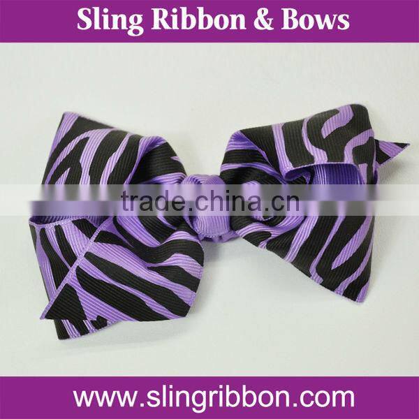 Flower Floral Print Grosgrain Ribbon Hair Tie Hair Clip