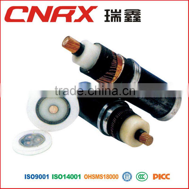 Made in China yueqing ruixin group 0.6/1 kv Cu / AI conductor XLPE Insulated PVC / PE Sheath 3 Core Power cable electrical cabel