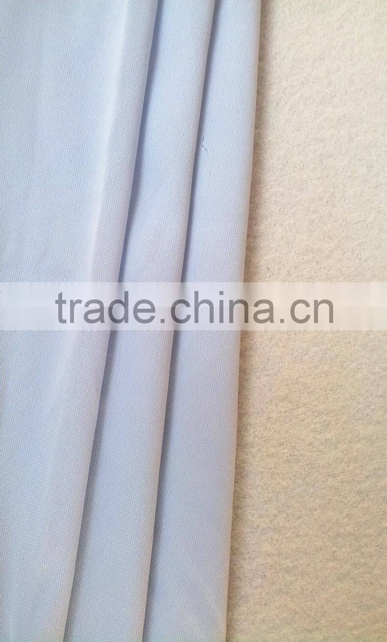 interlock fabric 100% polyester 72Dx72D 110gsm 58/60" plain knit fabric huzhou china factory price