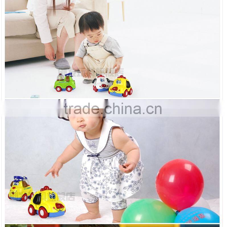 Chuangfa toys--BO doggy cars toys, bump & go animal toys car with light & music