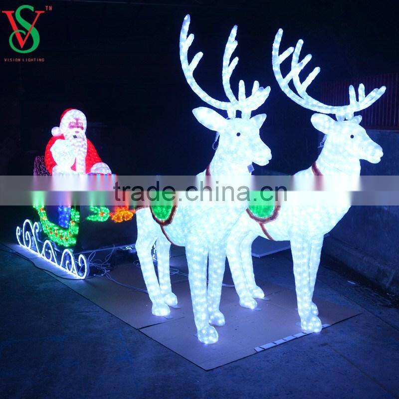 LED Acrylic Reindeer Sleigh