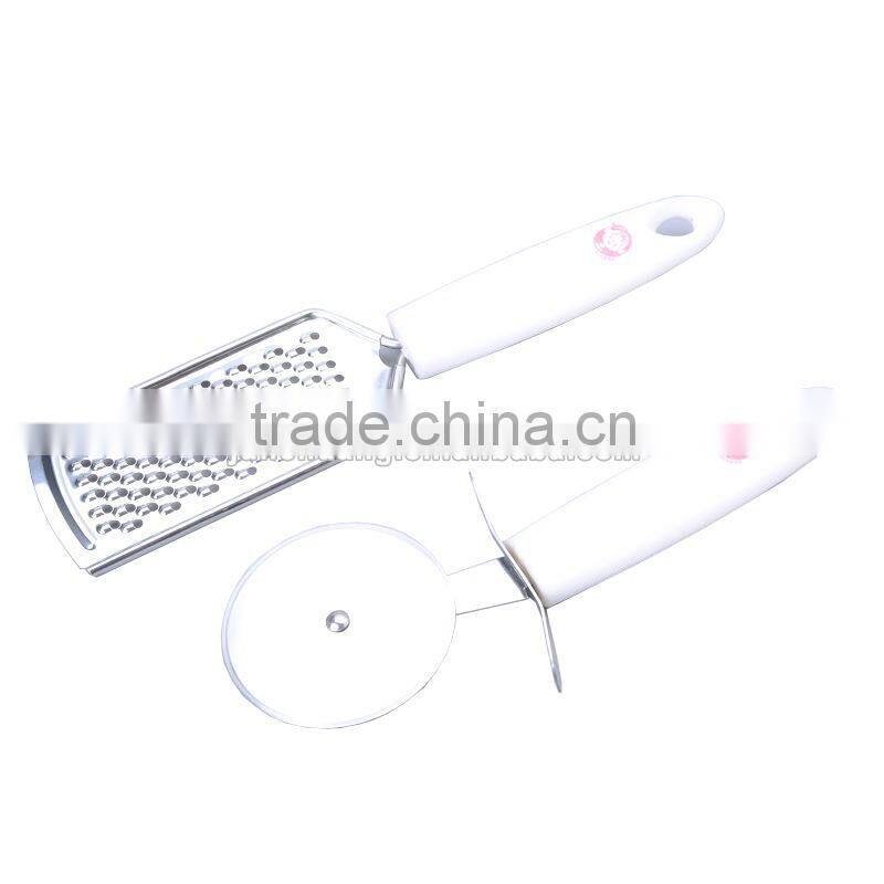 Stainless steel multi brand pizza cutter and grater