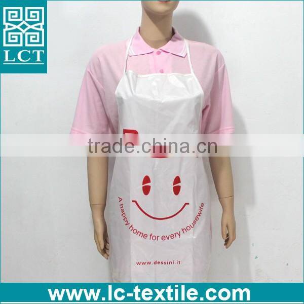italian promotional cheap price kicthen bib women white plastic apron
