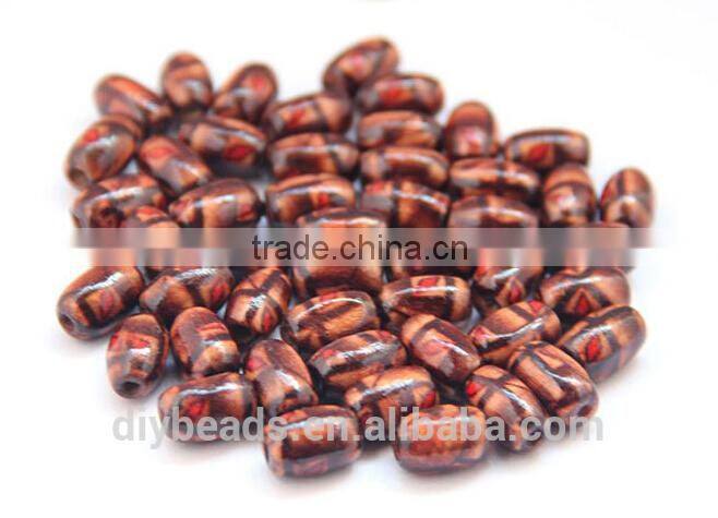 Wholesale Natural Barrel Shaped All Types of Wood Beads forJewelry Making