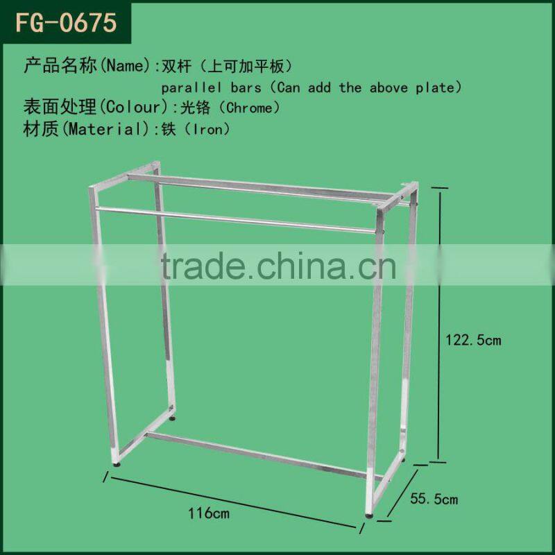 Display clothes metal hanging shelf