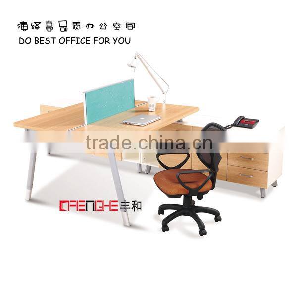 Latest design 2 seat office table / office desk for office space saving