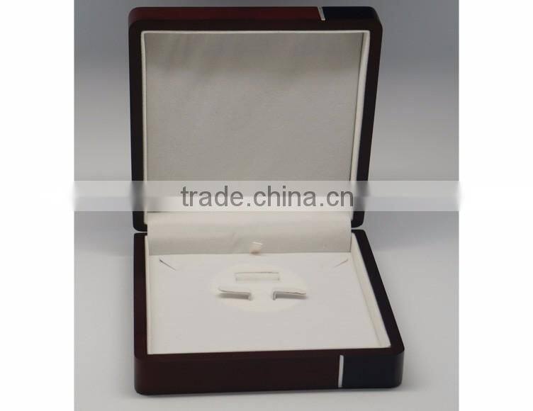 Fashion high end logo print wooden gift boxes wooden jewelry boxes for unique jewelry packaging
