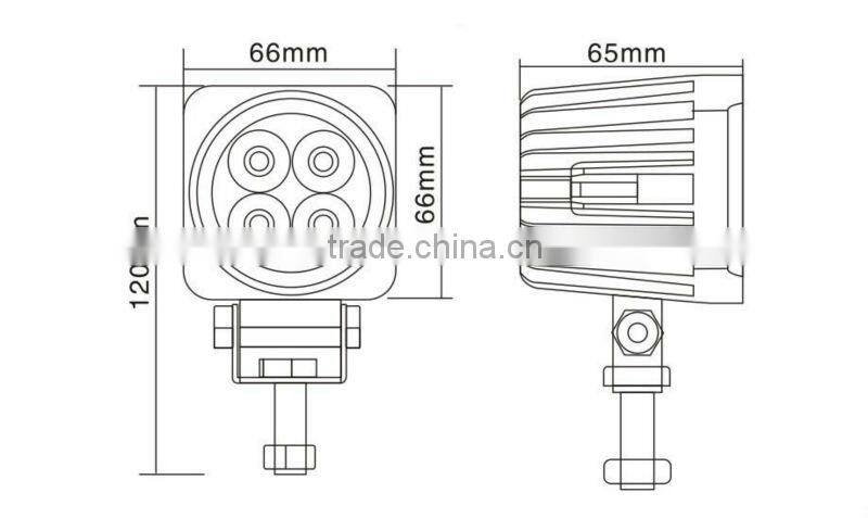 12W 4pcs*CREE LED work light floodlight spotlight, auto truck work light