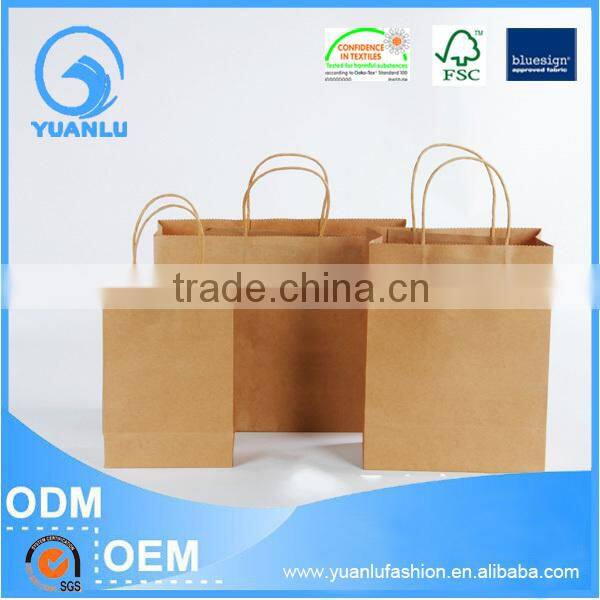 Cheap Custom Logo Print gift craft shopping paper bag manufacturer