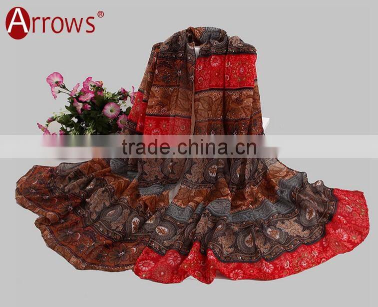 Cotton Voile Stole Shawls and Scarves Printed Check Patterns